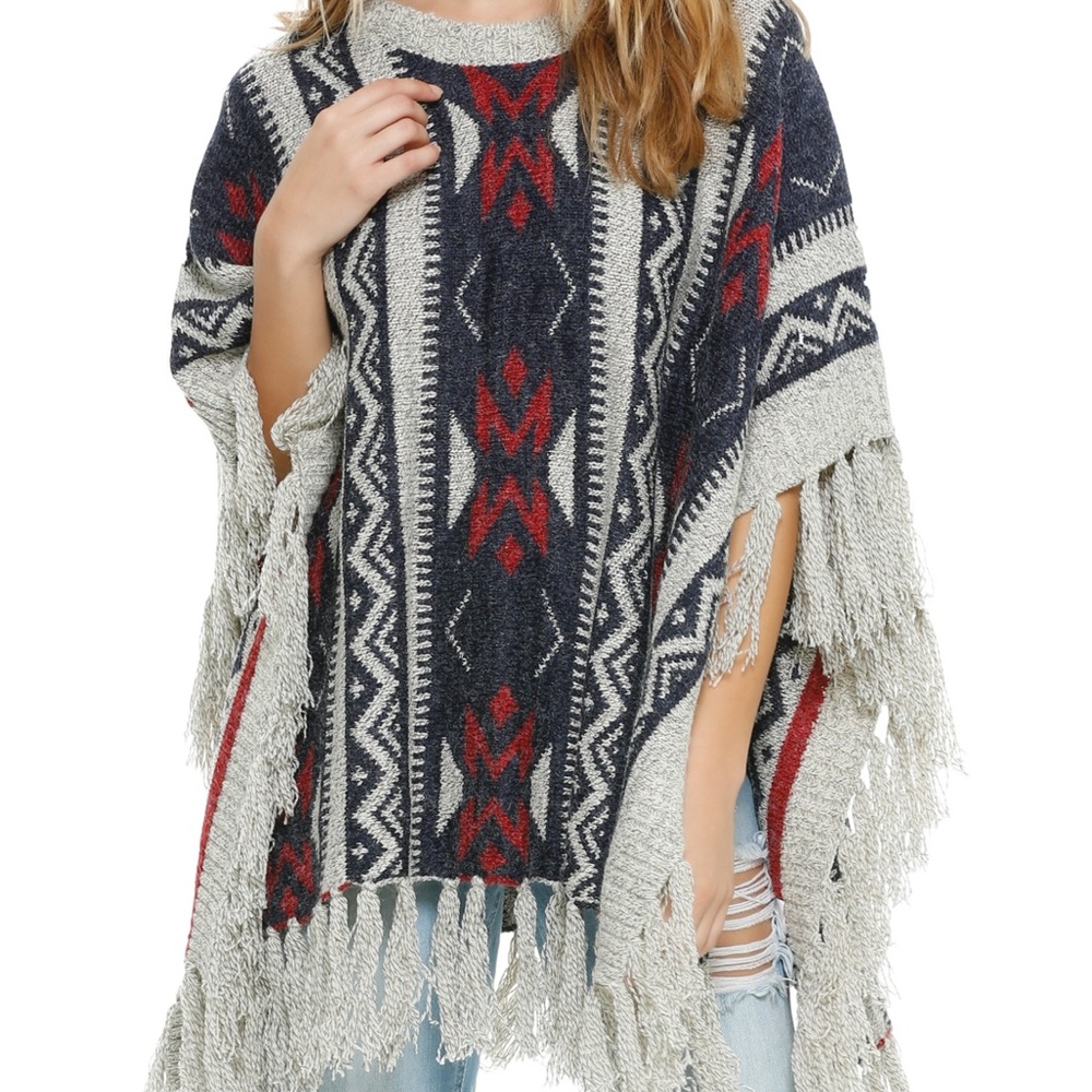 Elan Wool Blend Poncho